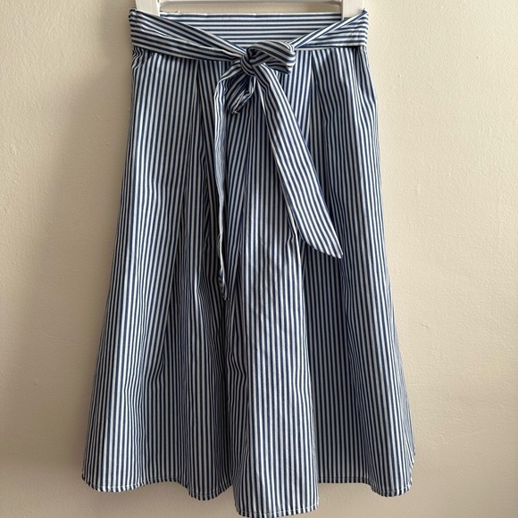See You Monday Dresses & Skirts - See You Monday Navy and White A-Line Skirt